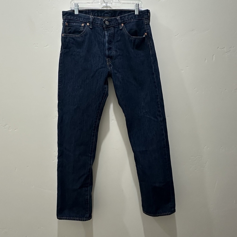 Levis 501 Original Straight Blue  Denim Jeans Mens 34 X‎ 32 Button Up Fly